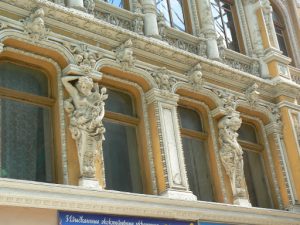 Odessa, Ukraine - baroque style details inside the 'passage' shopping