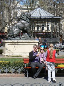 Odessa, Ukraine - family at City Garden park