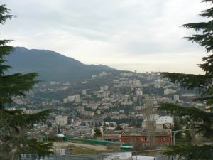 Closer to Yalta city suburban developments have built up in