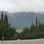 Approaching Yalta along the south coast of the Crimean Peninsula; on