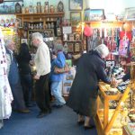 The souvenir shop in the palace does a brisk business
