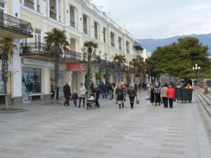 Along the Yalta promenade