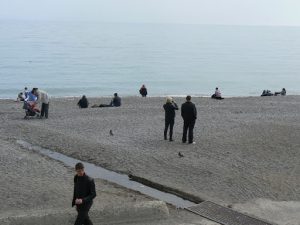 Beach along the Yalta promenade