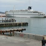 Cruise ship in Yalta harbor