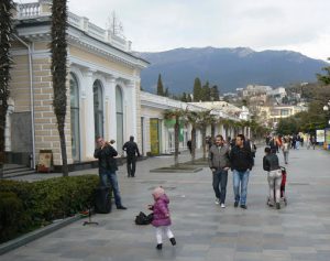 Along the Yalta promenade