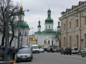 Ukraine, Kiev - outside Pechersk Lavra;