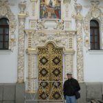 Ukraine, Kiev - Pechersk Lavra; Dormition cathedral entry door (one of
