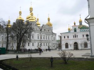 Ukraine, Kiev - Pechersk Lavra; one of several plazas