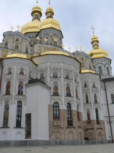 Ukraine, Kiev - Pechersk Lavra; Dormition cathedral rear view