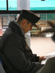 Ukraine, Kiev - handsome guy on a bus