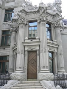 Ukraine, Kiev - 'House of Chimeras' with demons, animals, humanoids,