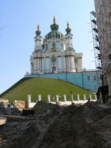 Ukraine, Kiev - St Andrew's church at the top of