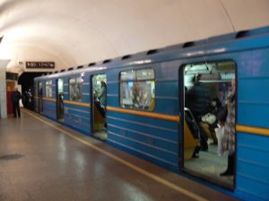Ukraine, Kiev - Metro subway car