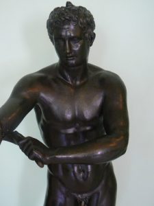 Greece, Corfu Island, Achilieion Palace bronze youth