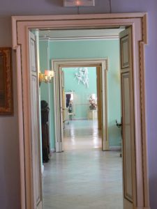 Greece, Corfu Island, Achilieion Palace corridor