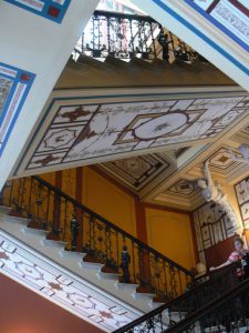 Greece, Corfu Island, Achilieion Palace grand staircase