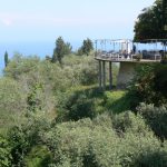 Greece, Corfu Island, Achilieion Palace; cafe and view