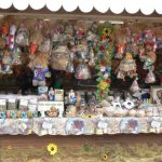 Ukraine, Lviv - central city:  craft stall selling souvenirs