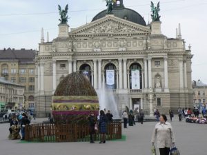 Ukraine, Lviv - central city:  Opera and Ballet Theatre (1897-1900) with