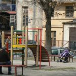 Ukraine, Lviv - central city:  playground in local residential area