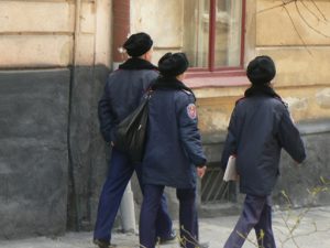 Ukraine, Lviv - central city police