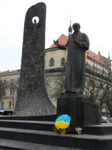 Ukraine, Lviv - central city; Taras Shevchenko memorial; Shevchenko was a