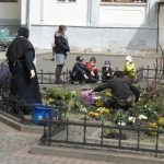Ukraine, Lviv - Catholic church garden
