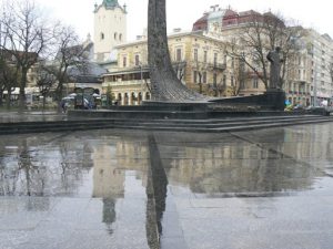 Ukraine, Lviv - central city; Taras Shevchenko memorial; Shevchenko was a