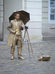 Ukraine, Lviv - central city mime