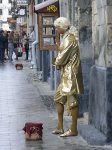 Ukraine, Lviv - central city mimes