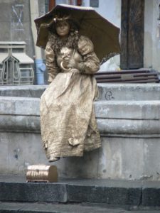 Ukraine, Lviv - central city mime