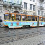 Ukraine, Lviv - central city tram