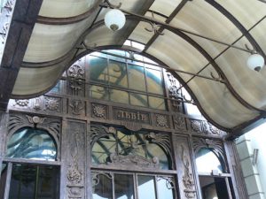 Ukraine, Lviv - detail of the main train station