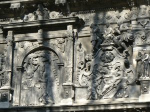 Ukraine, Lviv - central city carved reliefs