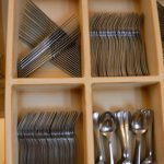 Ukraine, Lviv - restaurant silverware tray