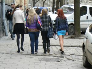 Ukraine, Lviv - four ladies, four styles