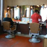 Ukraine, Lviv - Richard getting ready for his haircut