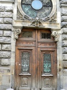 Ukraine, Lviv - ornate door entry