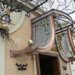 Ukraine, Lviv - art deco canopy with organic touches