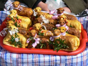 Ukraine, Lviv - central city - Easter lamb cakes