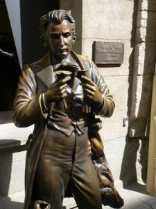 Ukraine, Lviv - central city - bronze statue
