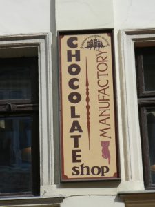 Ukraine, Lviv - central city - chocolate making shop