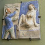 Ukraine, Lviv - central city - small plaster relief