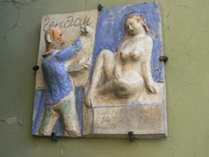 Ukraine, Lviv - central city - small plaster relief