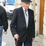 Ukraine, Lviv - central city - senior citizen out for
