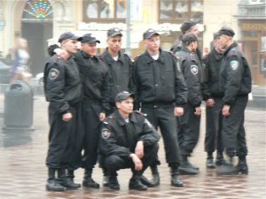 Ukraine, Lviv - policemen attended the Ukraine  National Orchestra's performance
