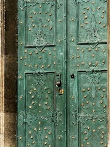 Ukraine, Lviv - old metal door
