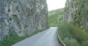 Coastal road along Adriatic Sea