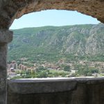 View from the chapel half way up to the cliff