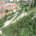 Switchback steps up to the fortress